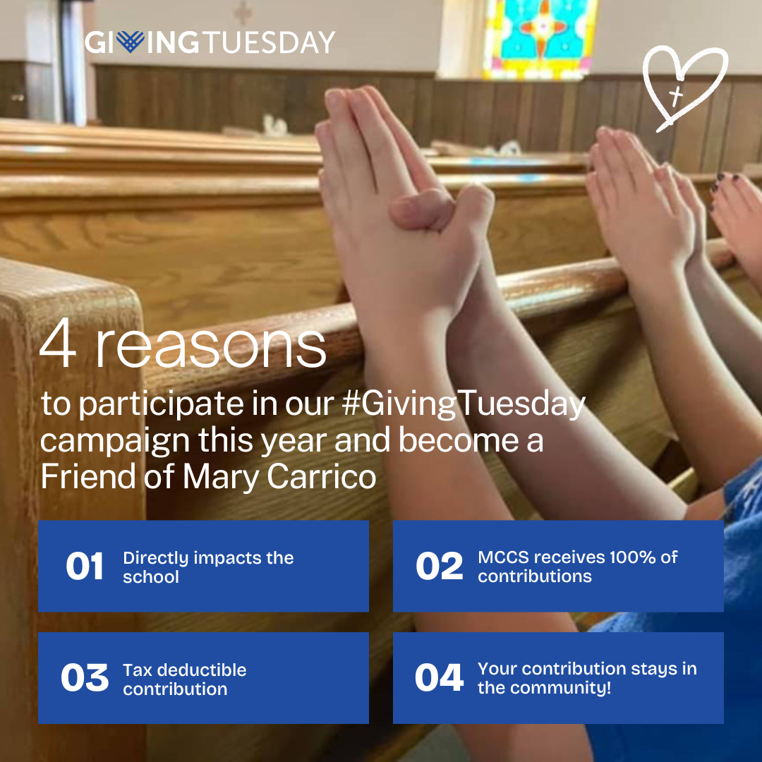 Hands folded in prayer for Giving Tuesday